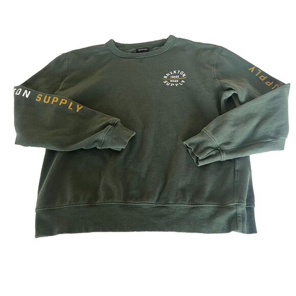 Brixton Other - Brixton Supply Sweatshirt Men's green Crew Neck Pullover Logo Medium See Pics